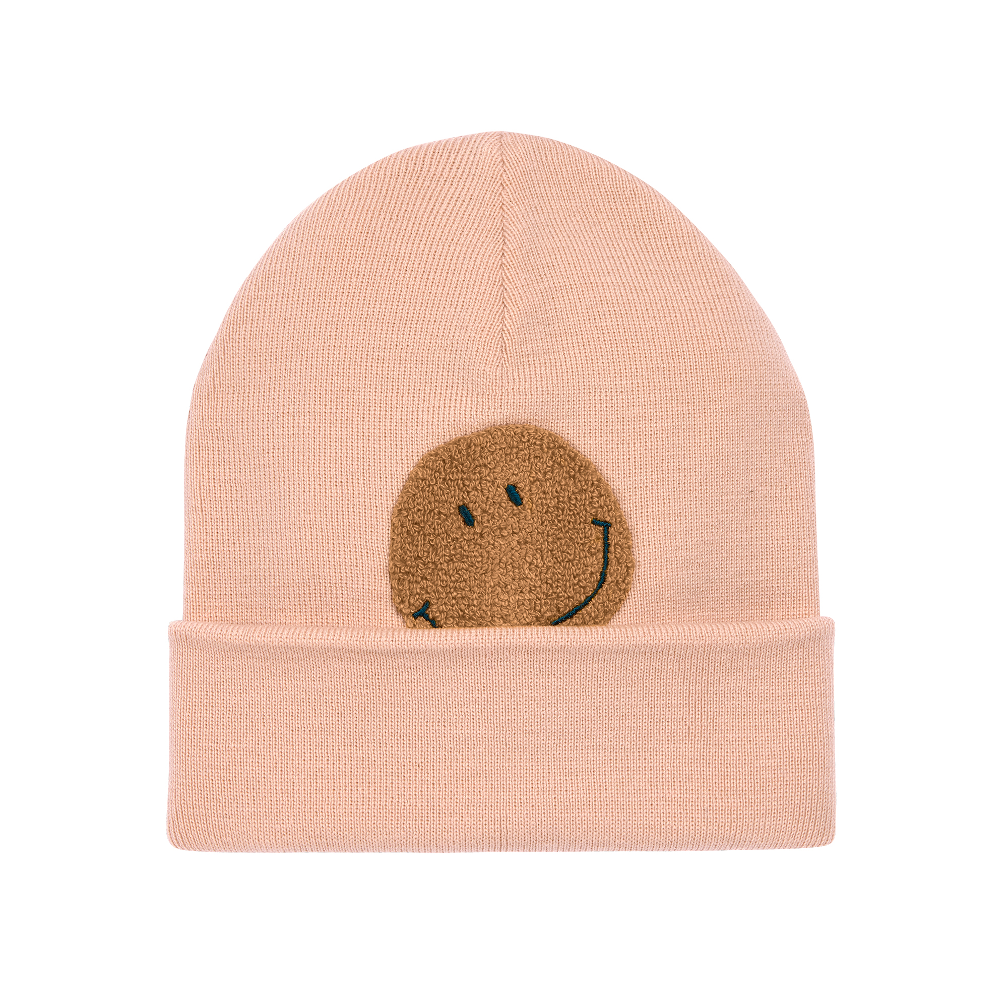 Beanie Mütze Kinder - Merino Wolle, Little Gang, Smile Rosa