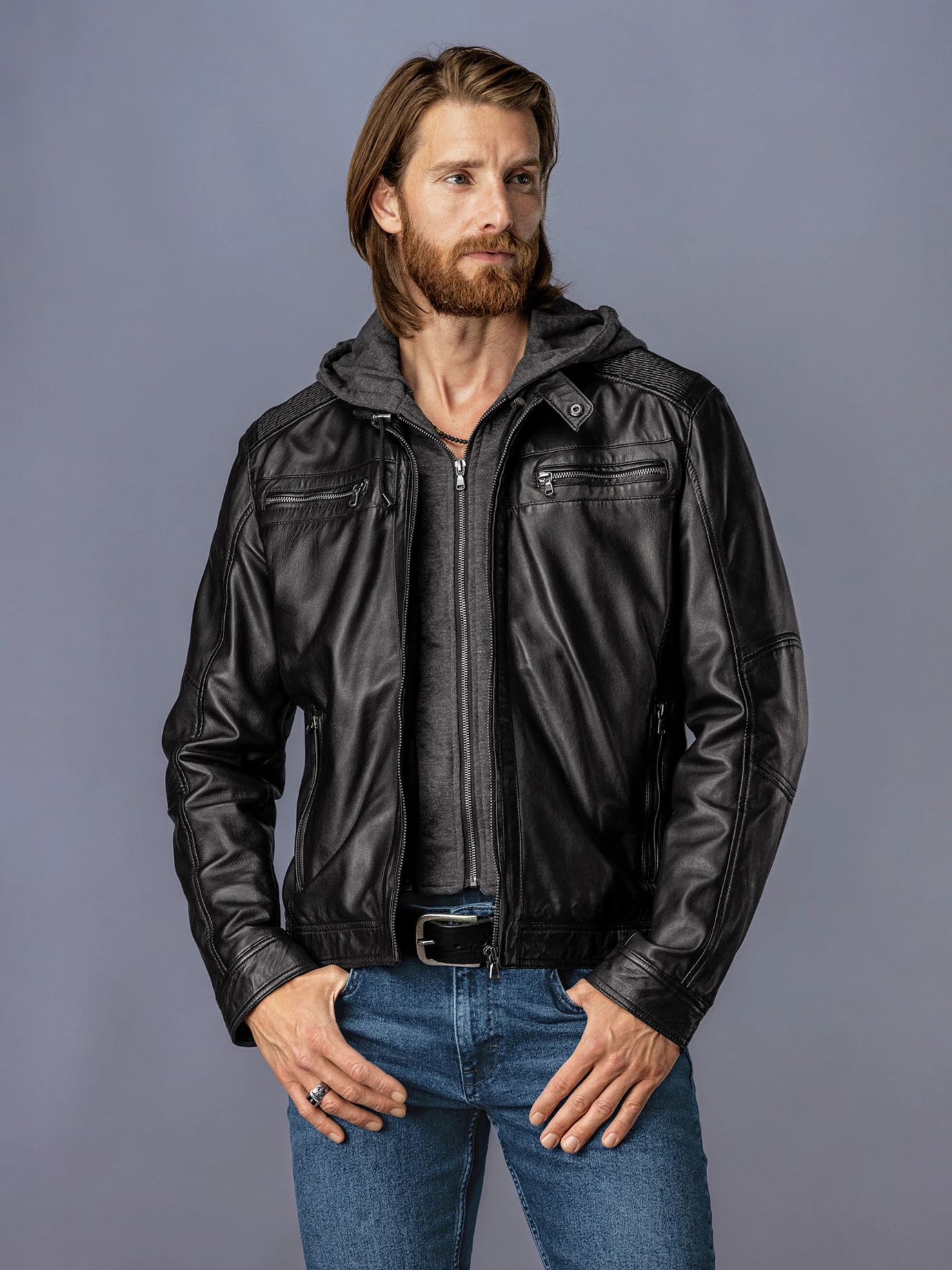 Momentum-Lederjacke