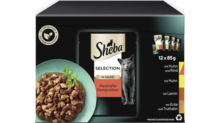SHEBA® Selection in Sauce Herzhafte Komposition Portionsbeutel 1020 g
