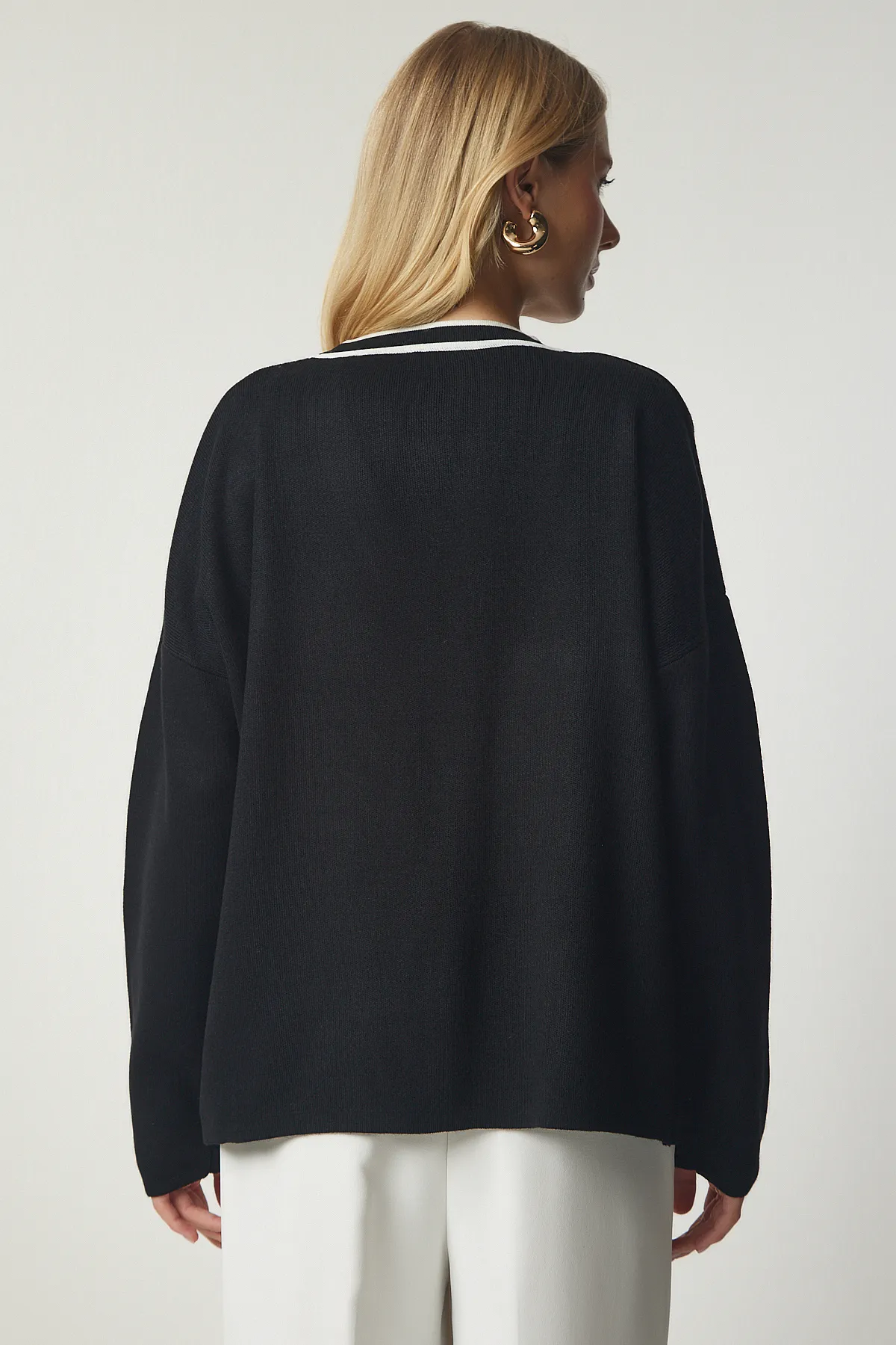 Happiness İstanbul  Strickjacke - Schwarz - Regular Fit