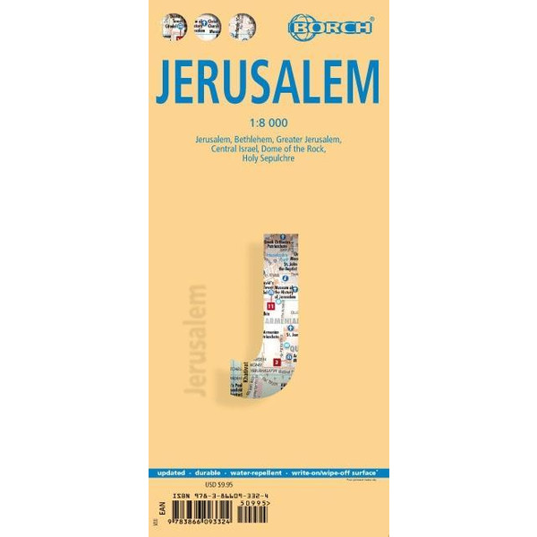 Jerusalem 1 : 8 000 - Straßenkarte