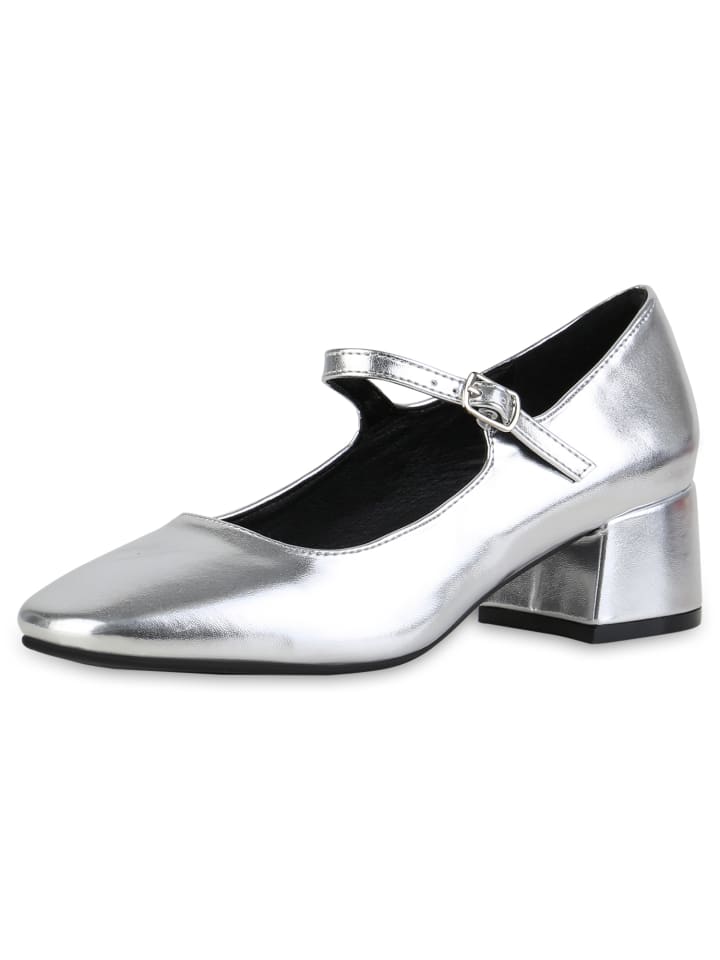 VAN HILL Mary Janes Madison in Silber günstig kaufen