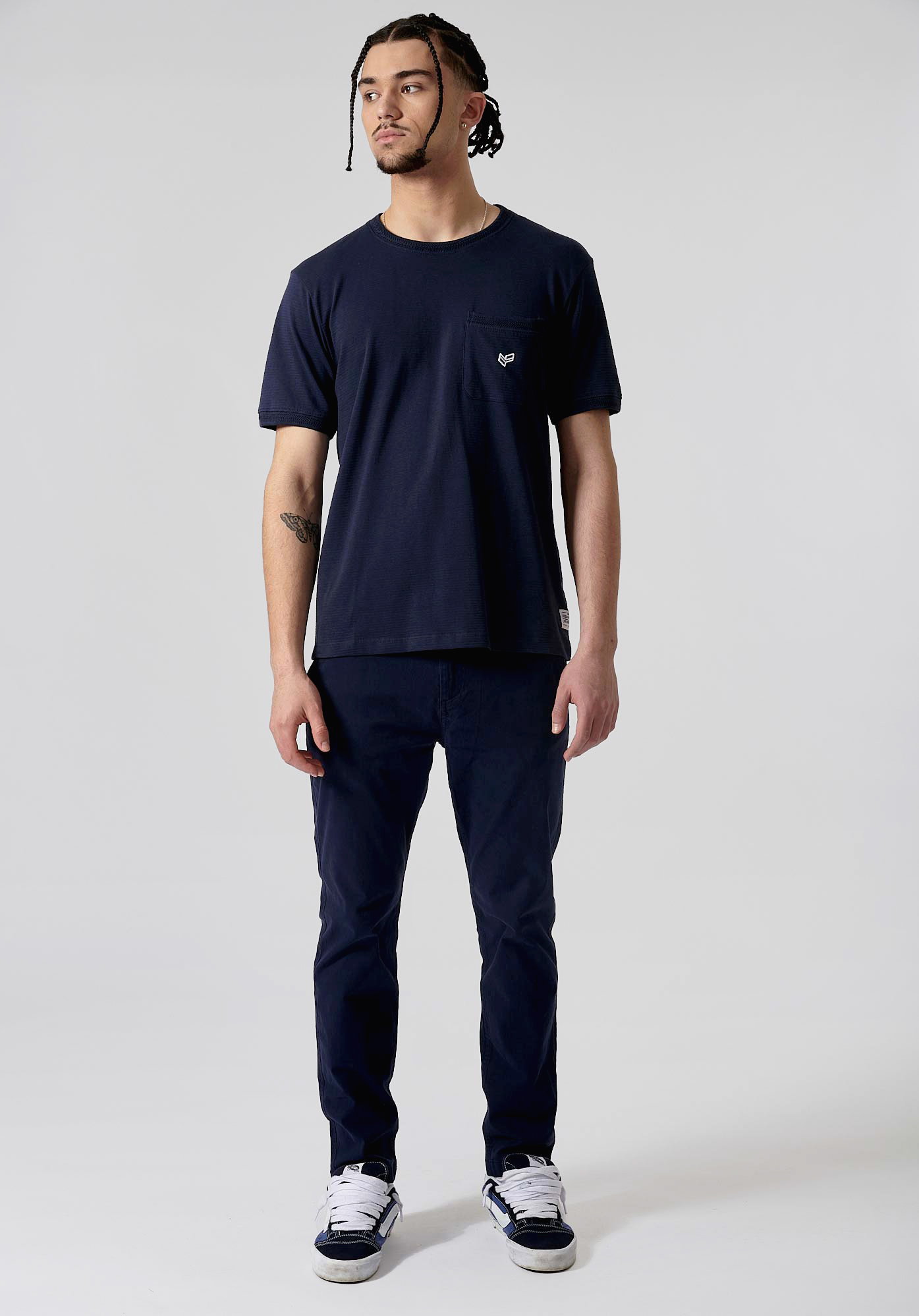 NALO   T-shirt bleu homme 100% coton