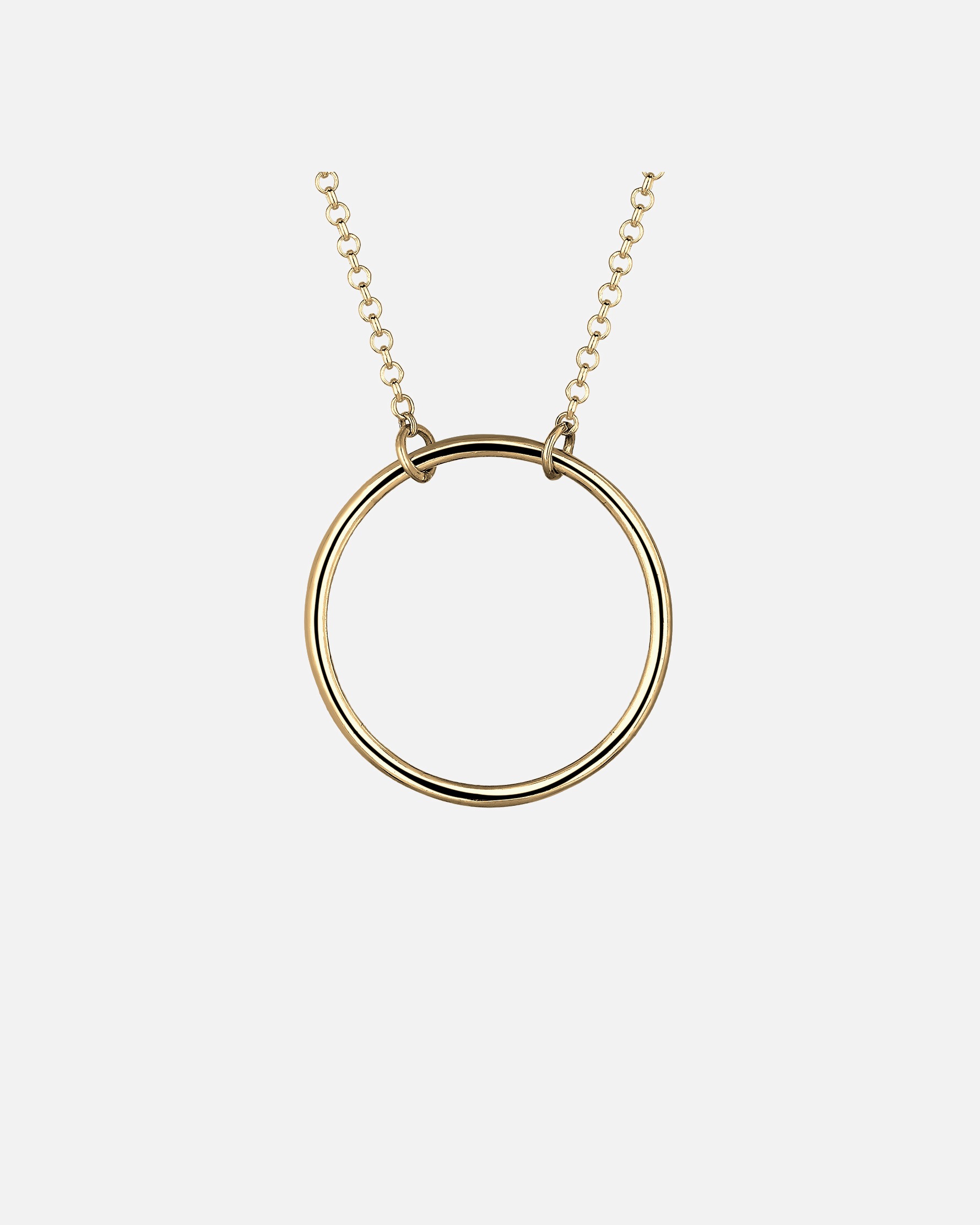Cercei Elli pentru femei cu model minimalist Geo Circle, din argint 925 placat cu aur