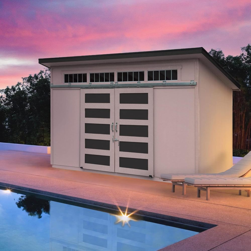 Handy Home Products Palisade 12x8 DIY Wooden Storage Shed (With Floor)