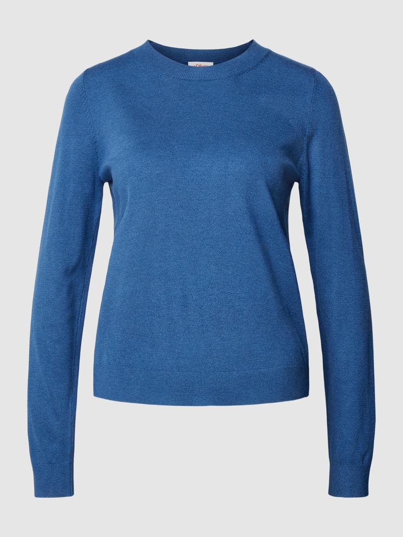 Strickpullover mit Rundhalsausschnitt in jeans