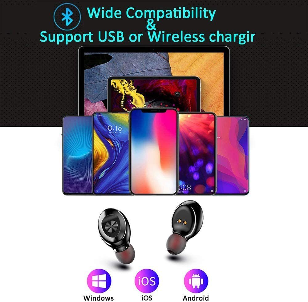 Mutoy TWS Bluetooth In-Ear Kopfhörer, Kopfhörer Kabellos Bluetooth 5.0 wireless In-Ear-Kopfhörer