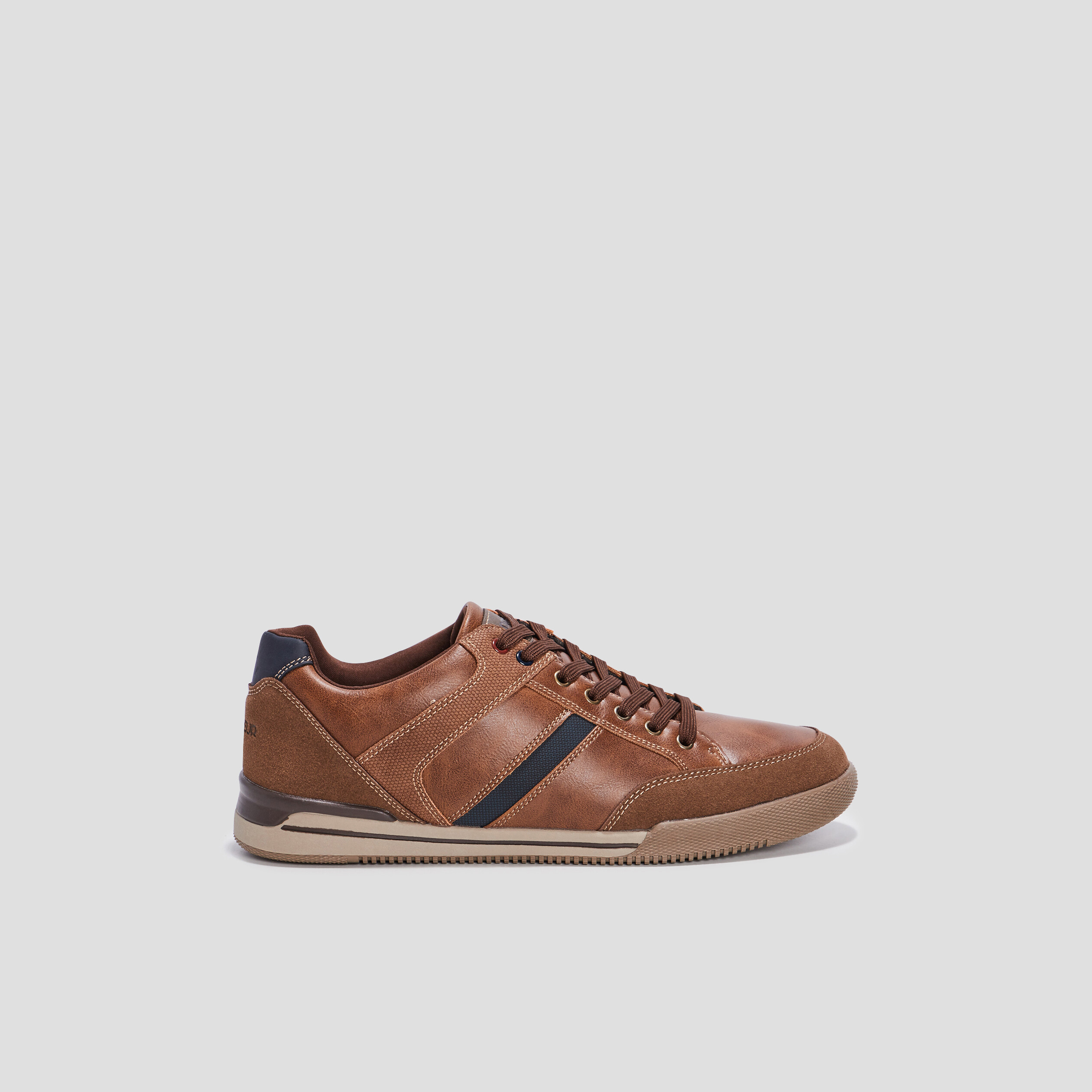 Sneakers plates Trappeur marron homme | La Halle