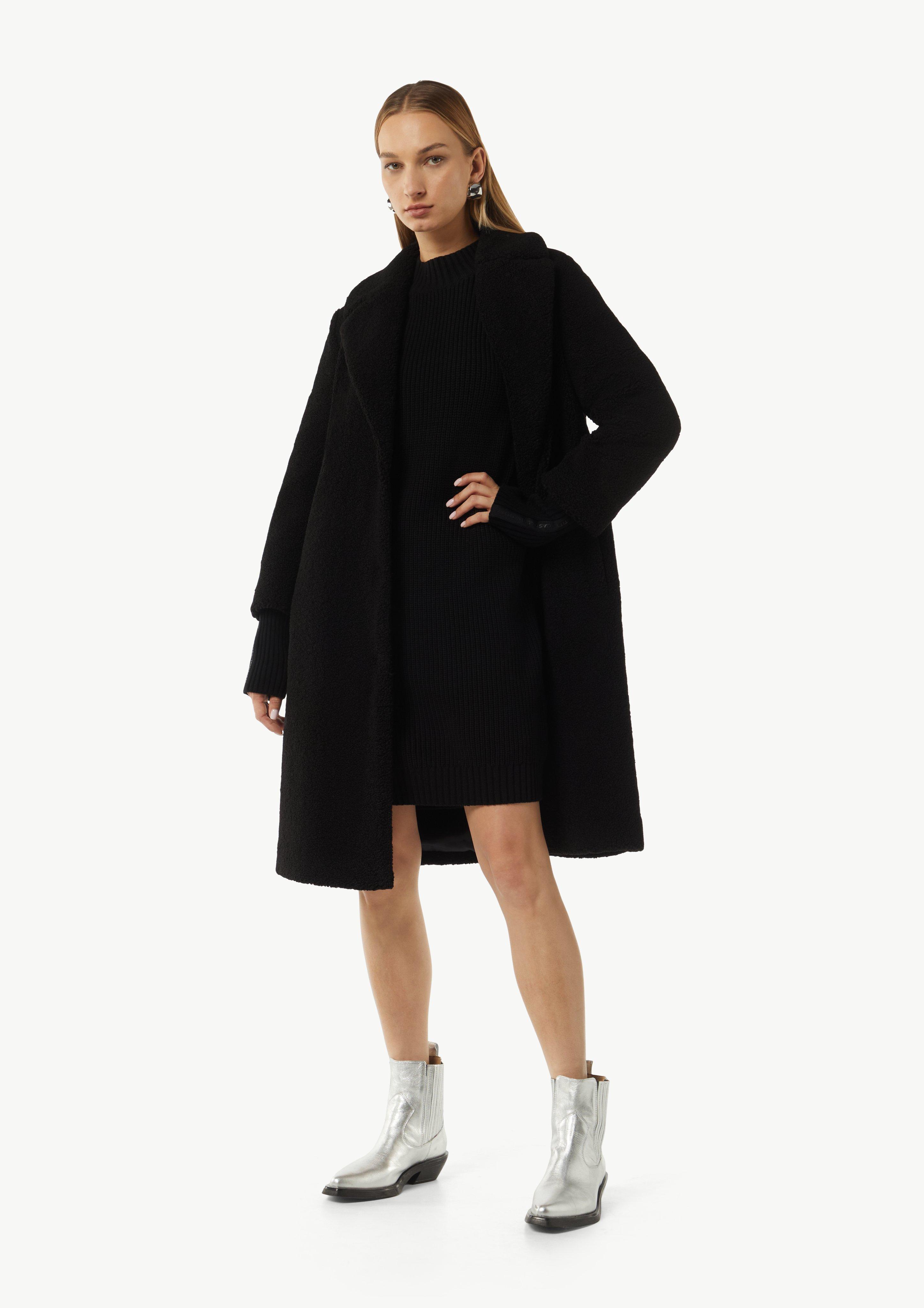 Kleid mit Musterstruktur - schwarz