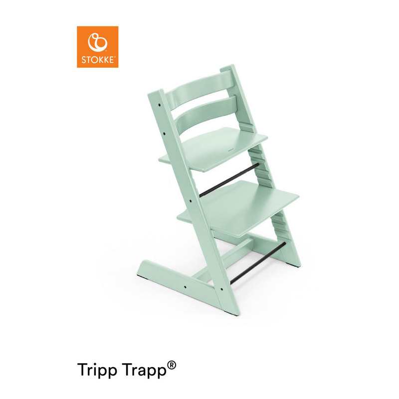 Chaise haute Tripp Trapp bleu menthe Stokke