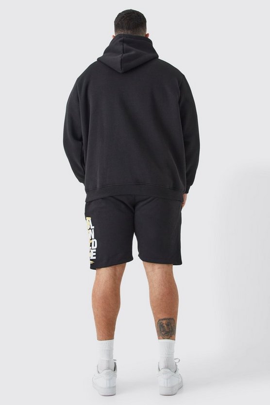 Plus lockere Official Shorts in Schwarz