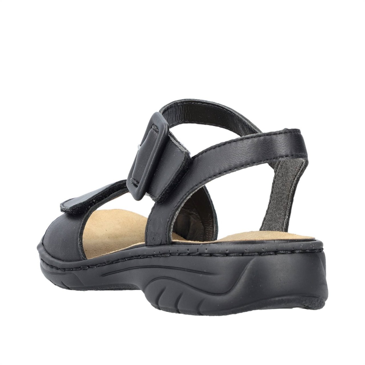 RIEKER Klassische Sandalen schwarz