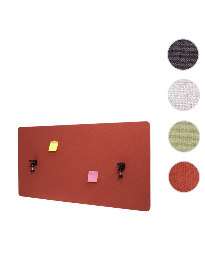 MCW Akustik-Tischtrennwand G75, 60x120cm braun günstig kaufen onesize