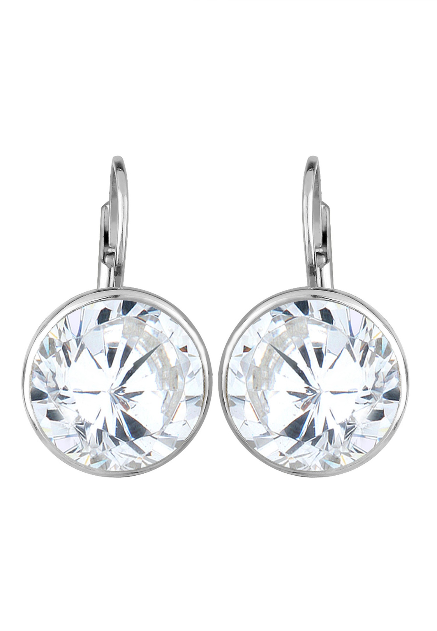 Eleganti orecchini pendenti da donna Elli con cristalli di zirconi cubici in argento sterling 925.