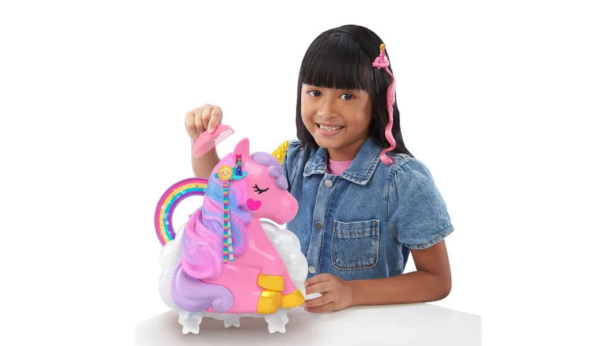 Polly Pocket Einhorn Haarspiel Schatulle