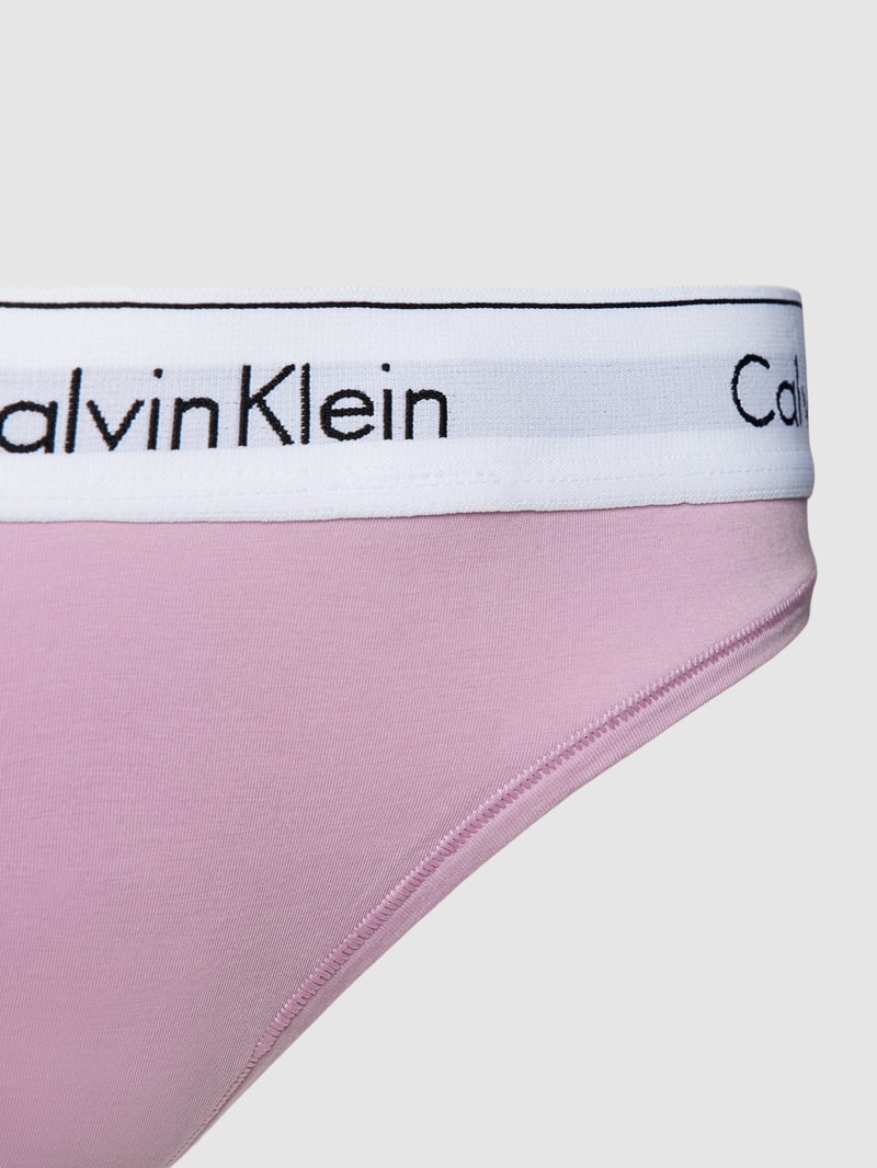 String mit elastischem Logo-Bund in flieder