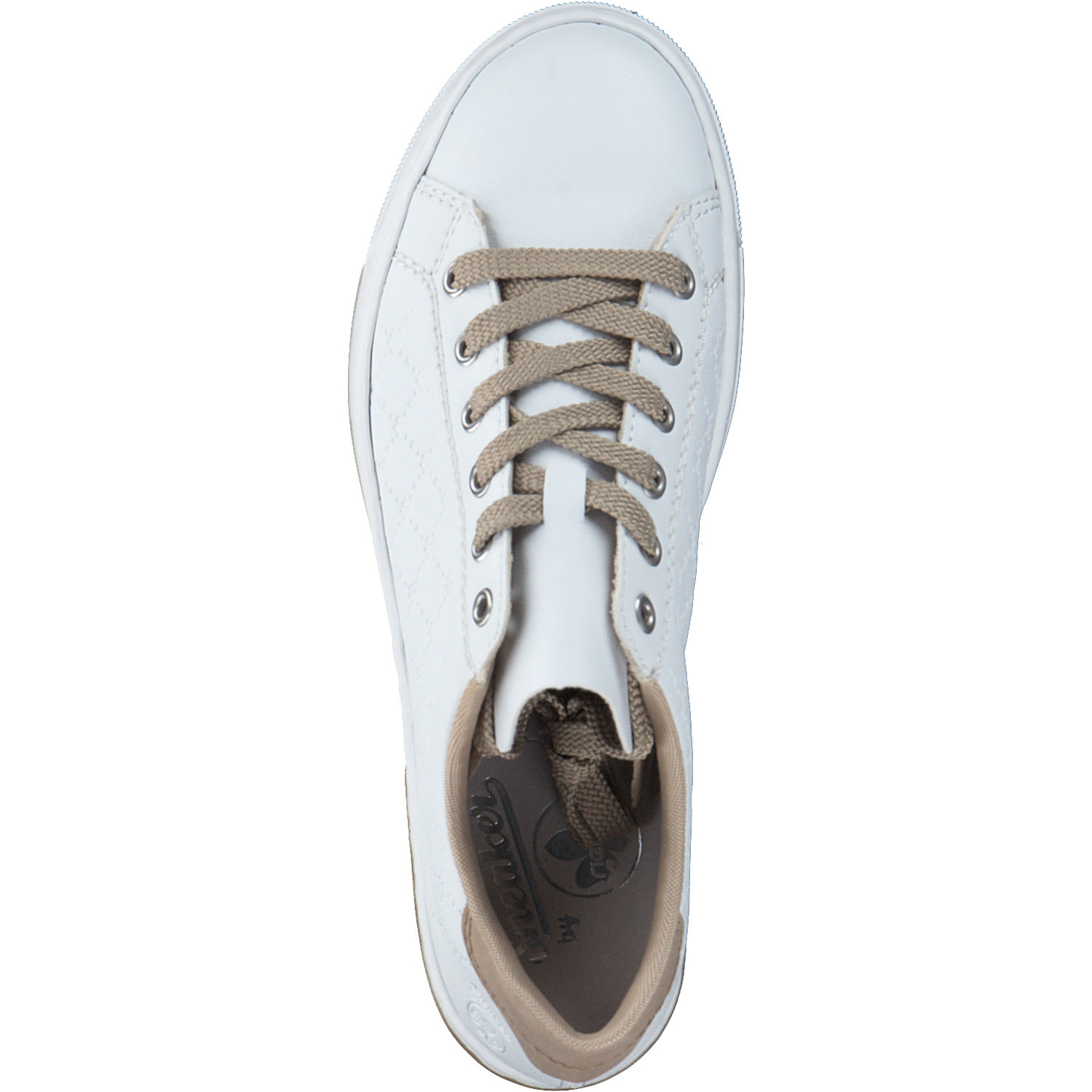 Rieker L88W2, Schnürschuhe, Damen, weiss/Rosa/Beige