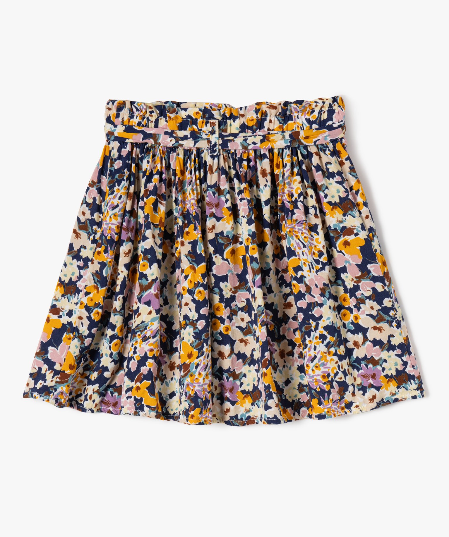 Jupe ample à motifs fleuris fille multicolore | GEMO