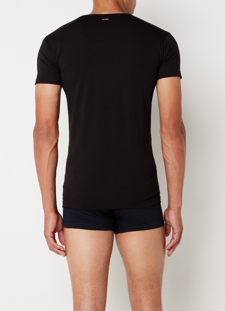 Majica Alan Red Oklahoma body fit s V-izrezom, pakiranje od 2 komada