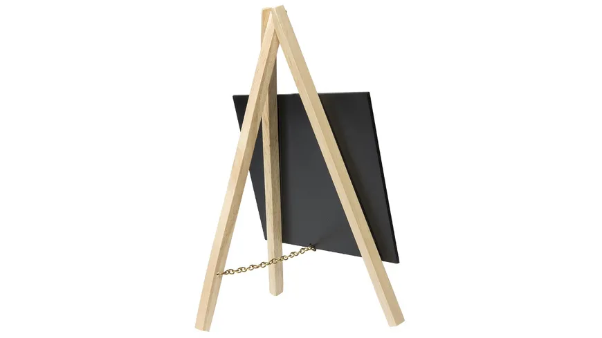 Securit Tisch-Kreidetafel Mini Staffelei Buche inklusive Kreidemarker