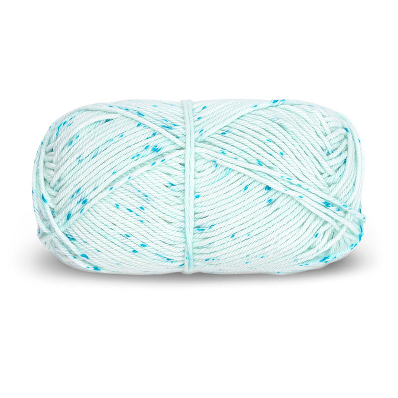 Cotton medi garn blå print