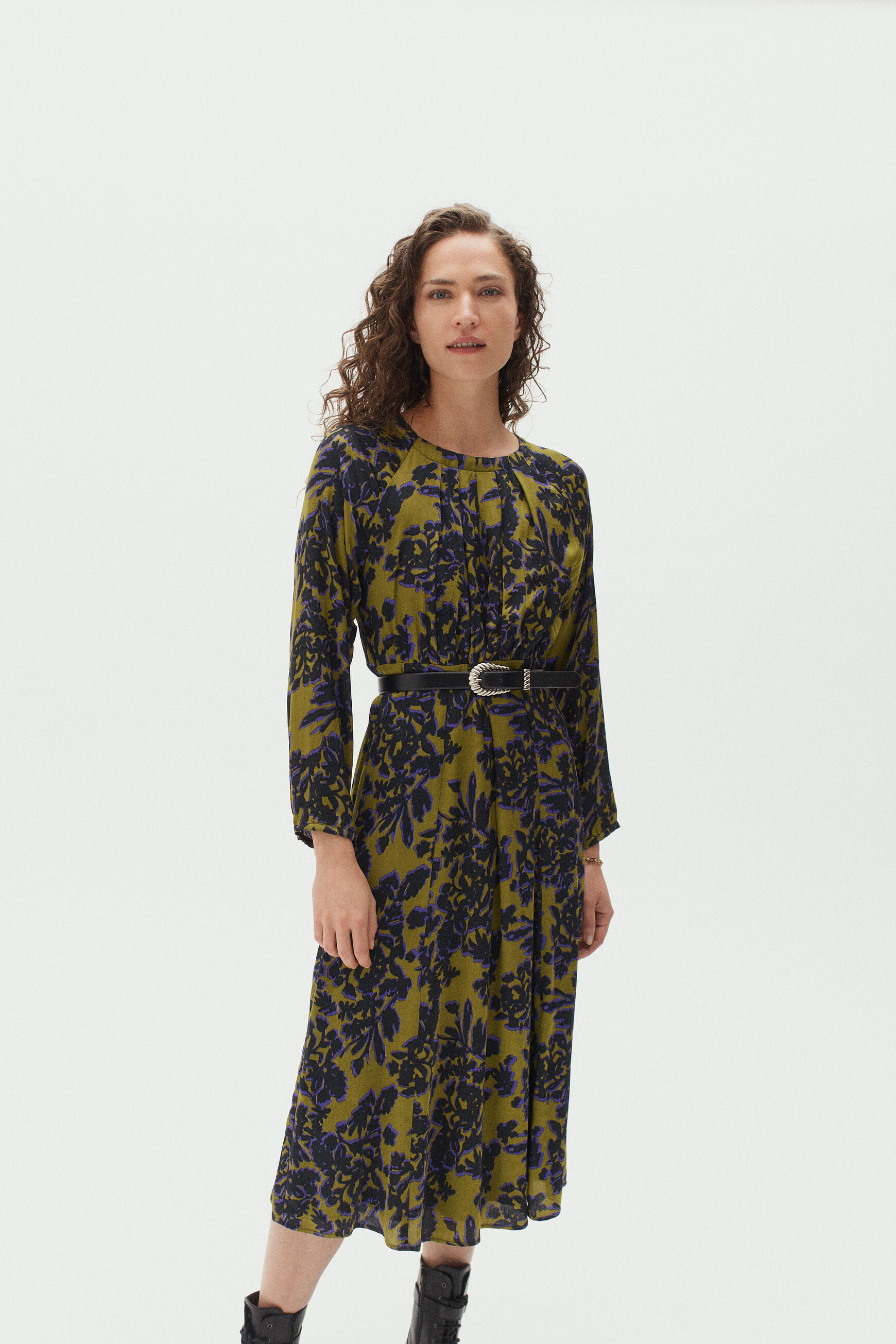 robe sidonie vert kaki femme