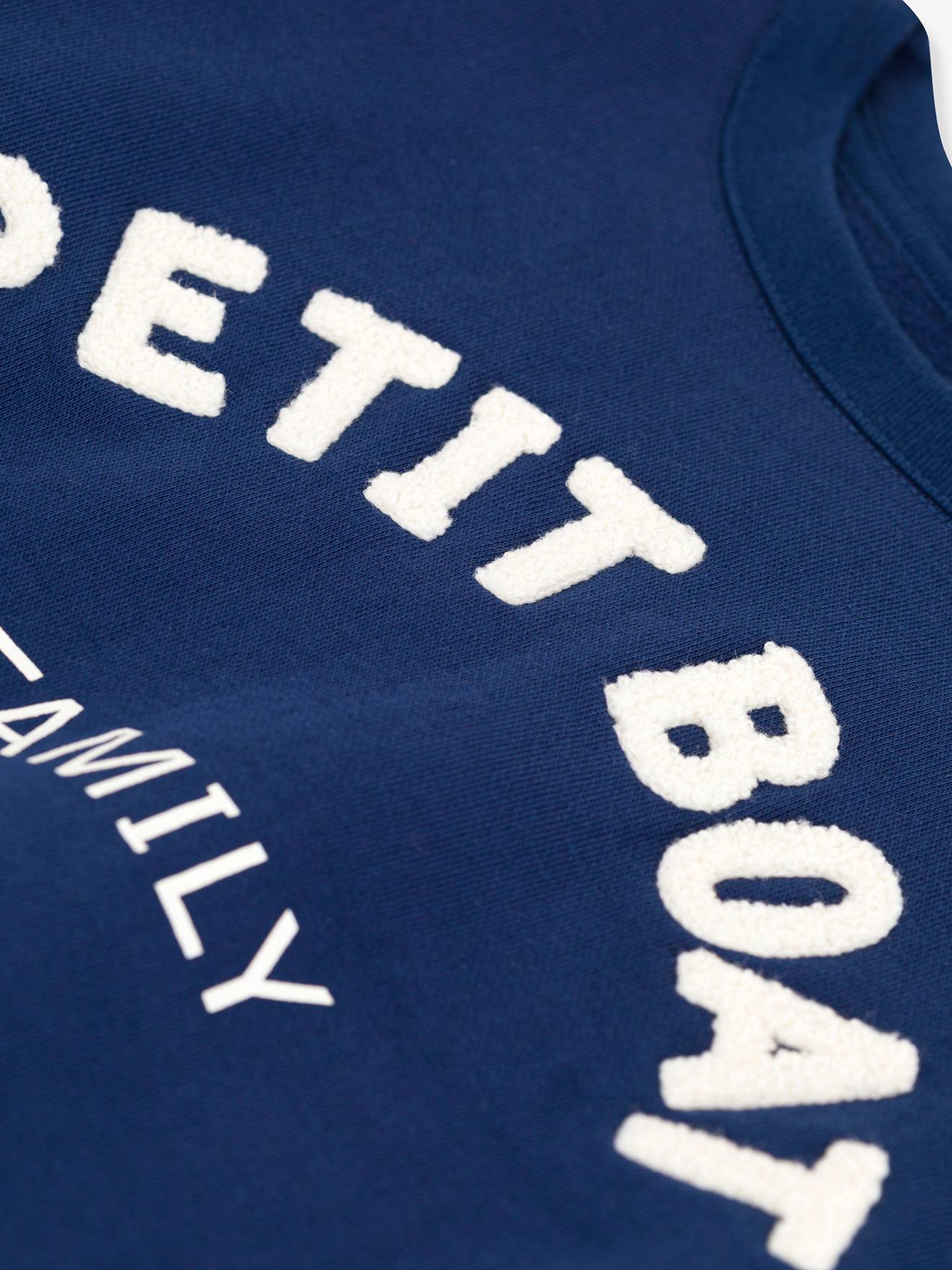 Sweat molleton enfant coton bio PETIT BATEAU bleu