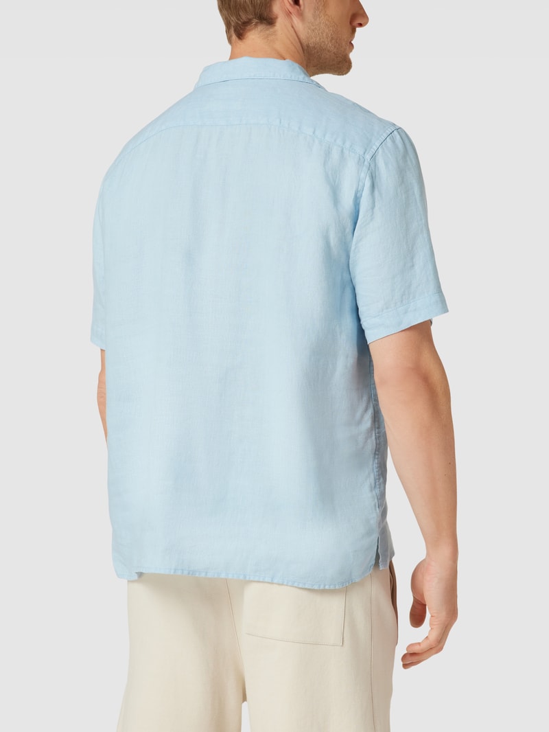 Freizeithemd aus Leinen in bleu