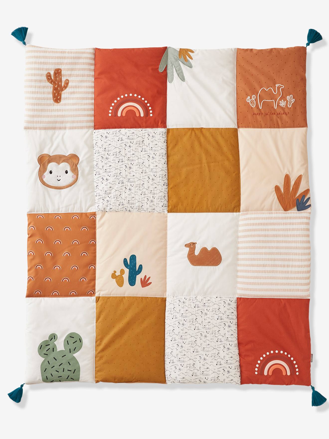Vertbaudet Baby Spieldecke/ Laufstalleinlage WILD SAHARA - wollweiß/beige