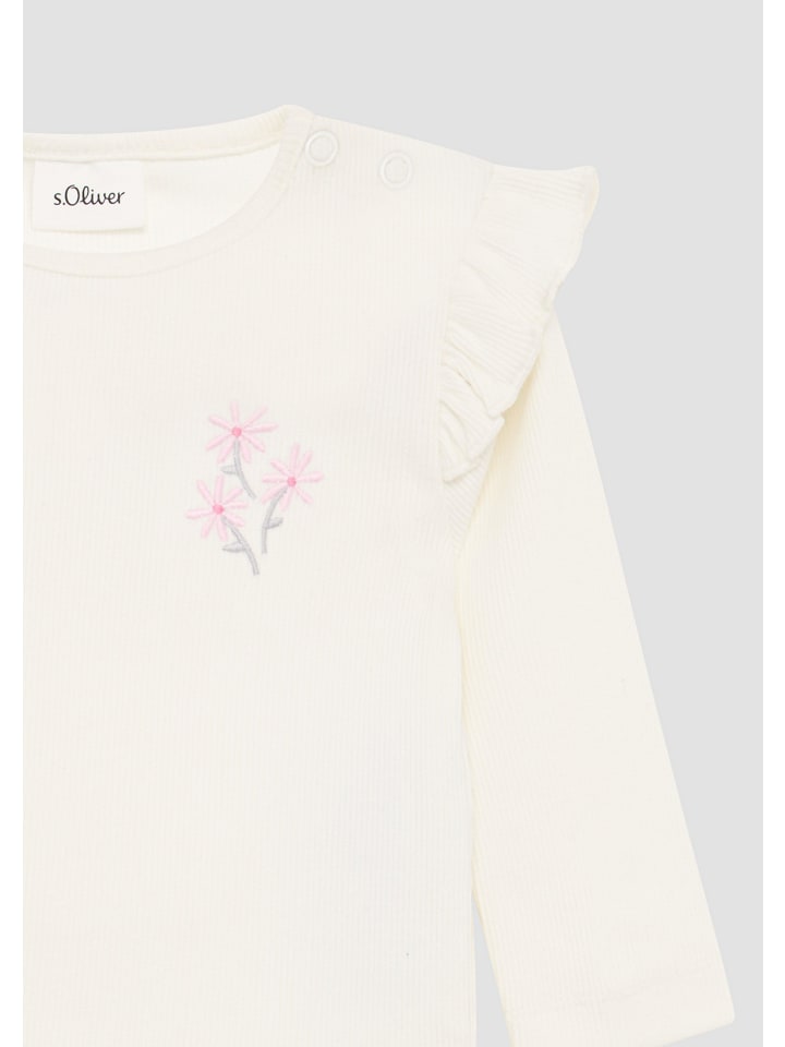 s.Oliver T-Shirt langarm in Creme günstig kaufen