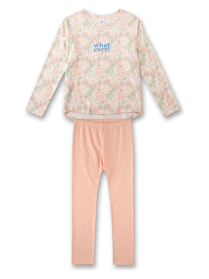 Sanetta Pyjama in Apricot/ Beige/ Grün günstig kaufen