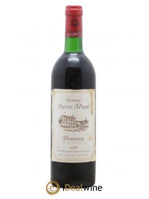 Château Sainte Marie  1988 - Lot de 1 Bouteille
