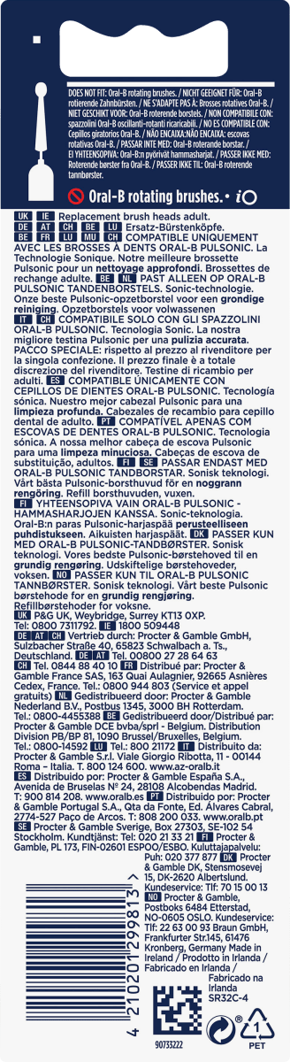Aufsteckbürsten Pulsonic Clean Vorteilspack, 4 St