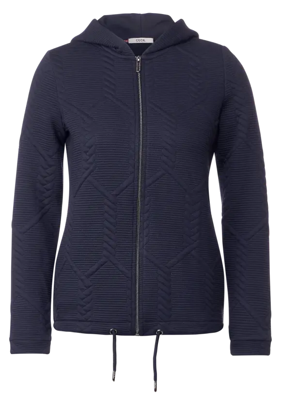 CECIL Struktur Kapuzen Sweatjacke