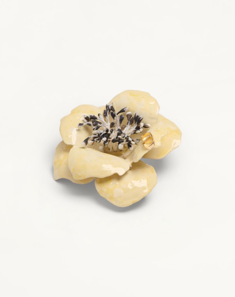 Valentino Fleur Lumineuse slipsenål i metal, emalje og stof