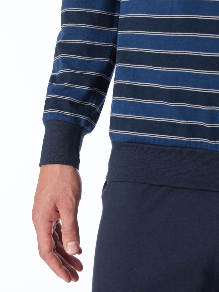 Schiesser Pyjama UNCOVER Nightwear in Dunkelblau günstig kaufen