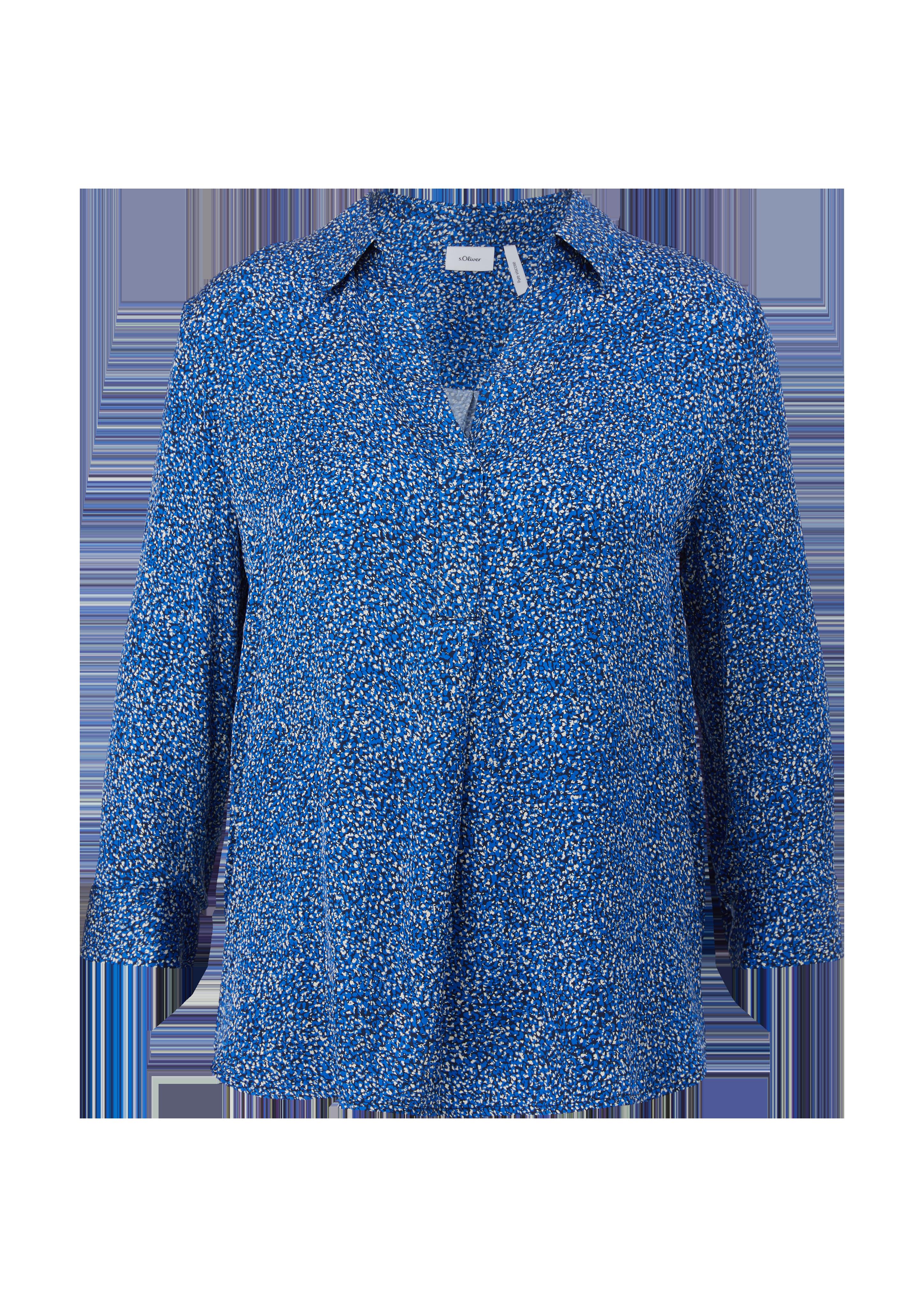 Viskosebluse mit Polokragen  2129232-59A0