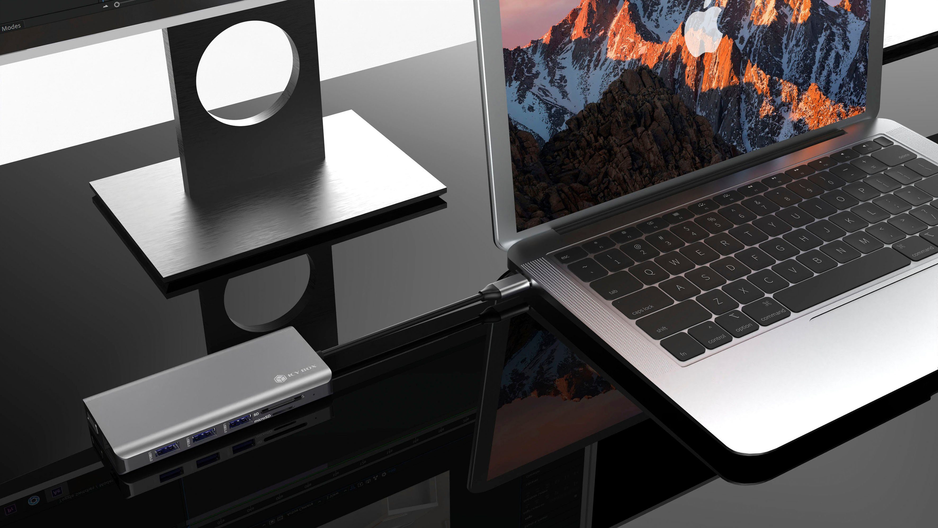 ICY BOX Laptop-Dockingstation ICY BOX 12-in-1 Notebook/PC Dock USB Type-C, PD 100 W