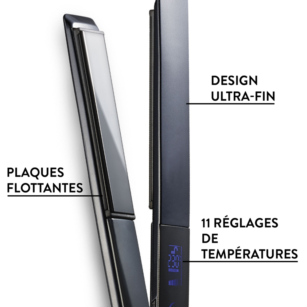 Jean Louis David JLD TOUCH STYLER Lisseur boucleur ultra fin, écran tactile, plaques flottantes céramique + soin