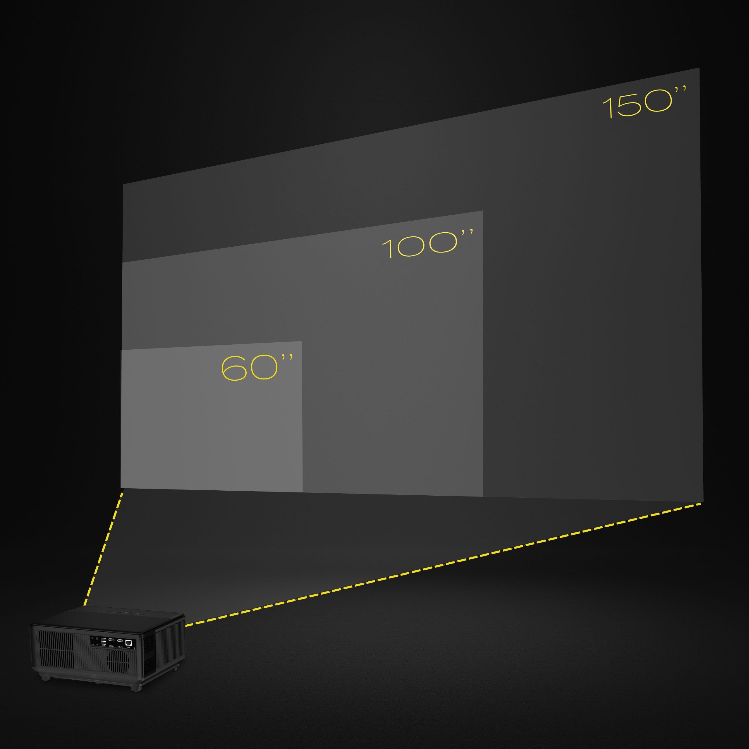Overmax MULTIPIC 6.1 Beamer (7000 lm, 4500:1, 1920x1080 px, FullHD/Auto-Focus/Auto-Keystone/Dust Proof/40 – 150’’/50000h)