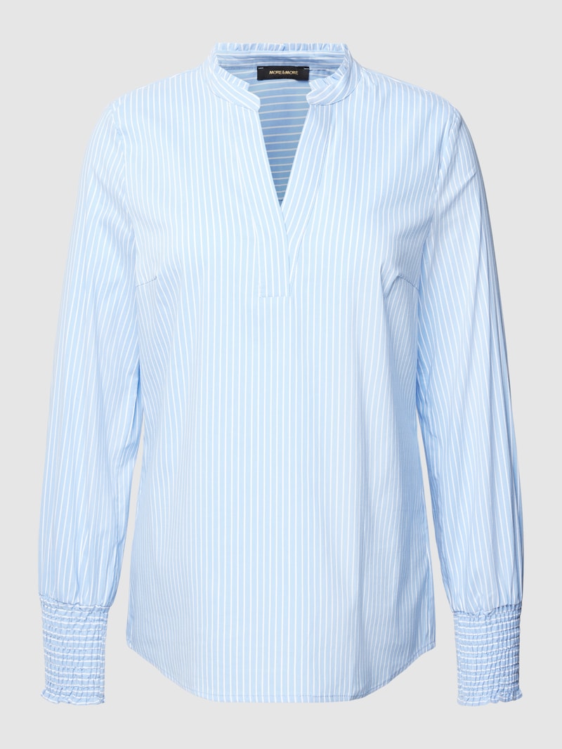 Bluse mit Streifenmuster in hellblau
