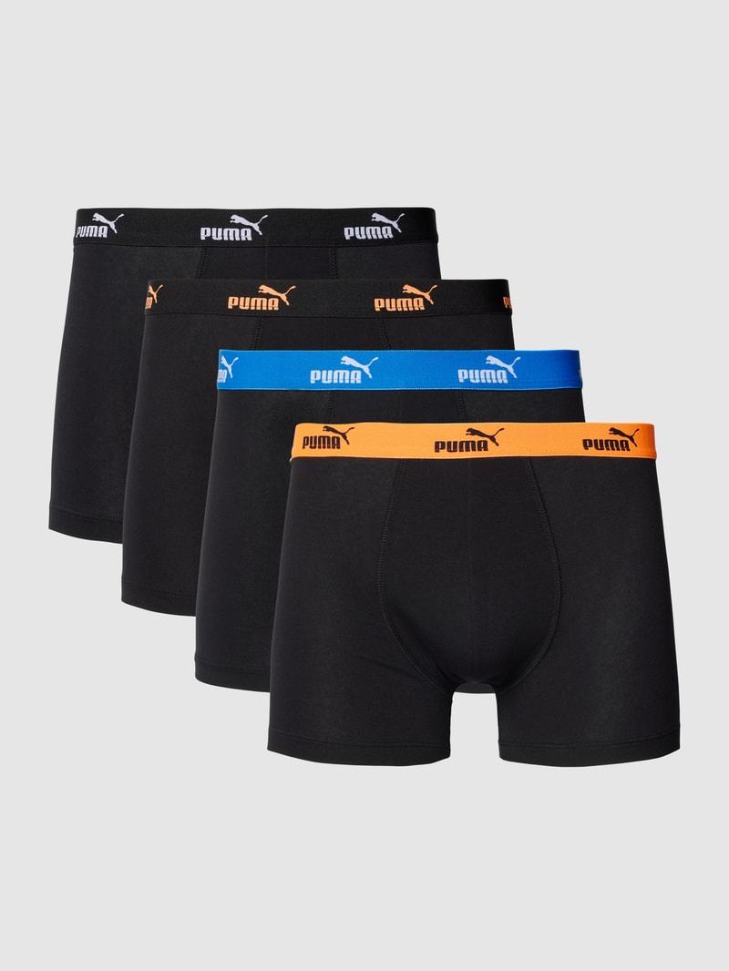 Boxershorts mit elastischem Logo-Bund im 4er-Pack in schwarz