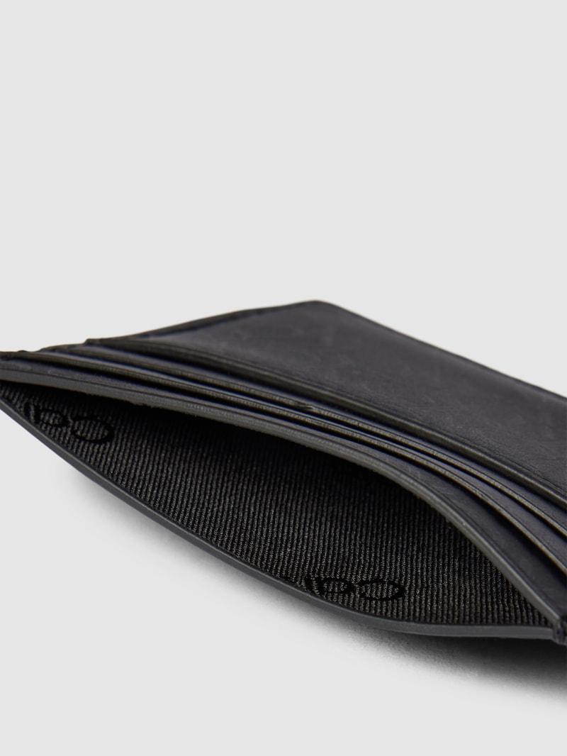 Kartenetui mit Allover-Muster Modell 'ELEVATED' in schwarz