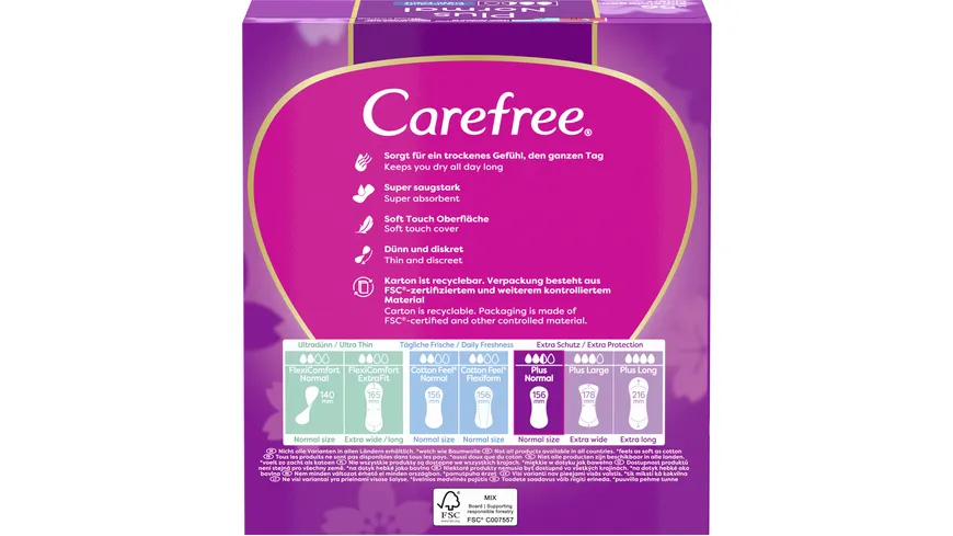 Carefree Plus Normal Slipeinlagen Frischeduft