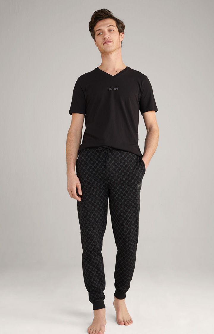 Loungewear Hose in Schwarz