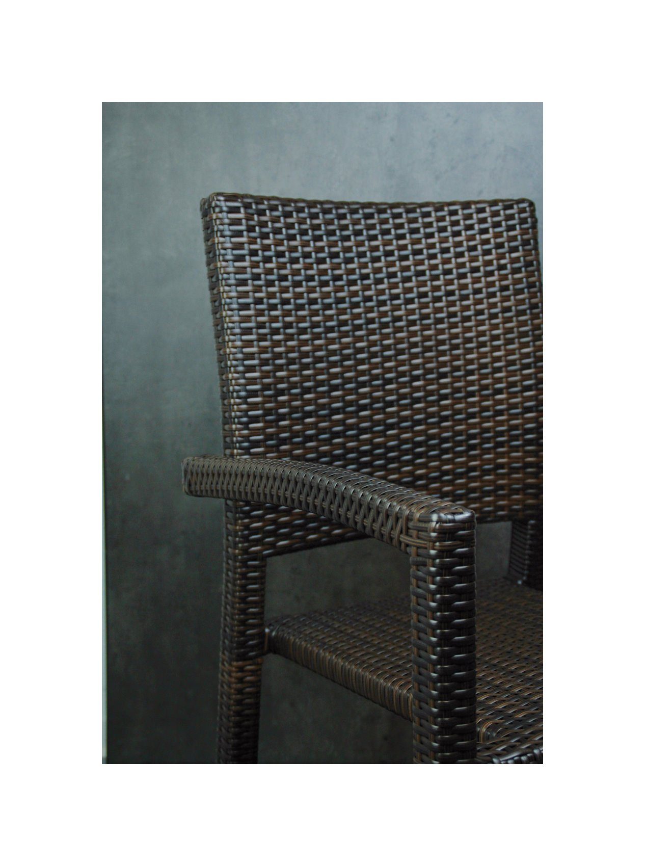 Konway Stapelstuhl PORTO (4 St), 4x KONWAY® PORTO Stapelsessel Lederlook Polyrattan Sessel braun
