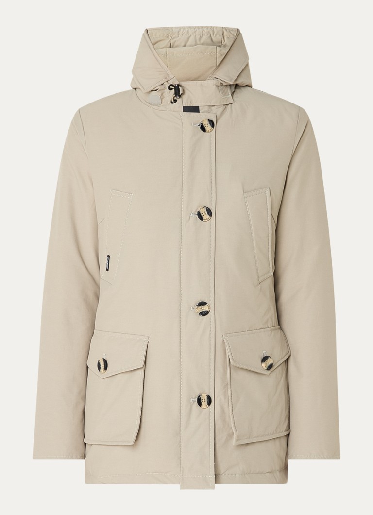 Parka dell'aeronautica militare con tasche sul petto e patta