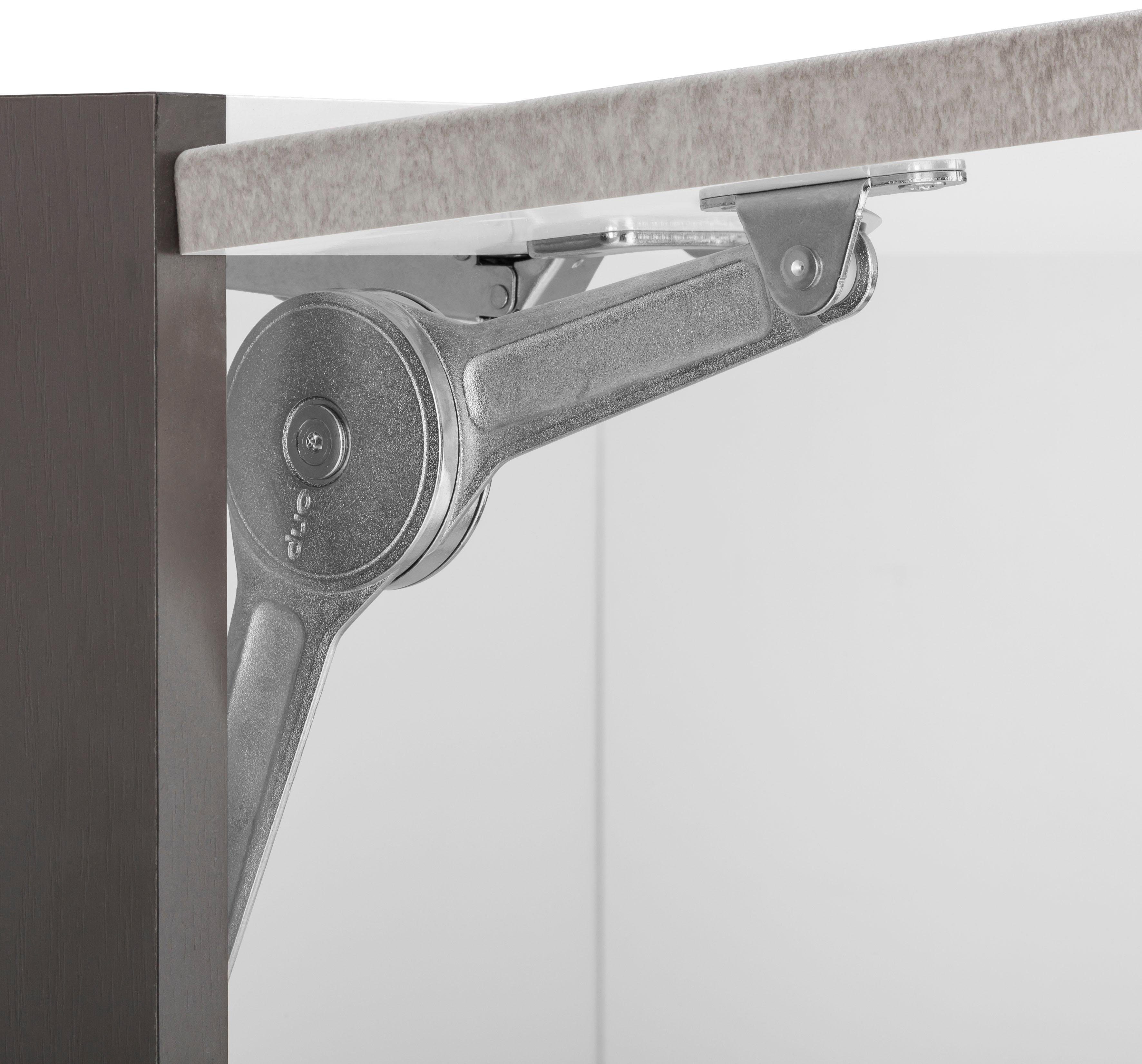 HELD MÖBEL Küchenzeile Tulsa, mit E-Geräten, Breite 380 cm, schwarze Metallgriffe, MDF Fronten