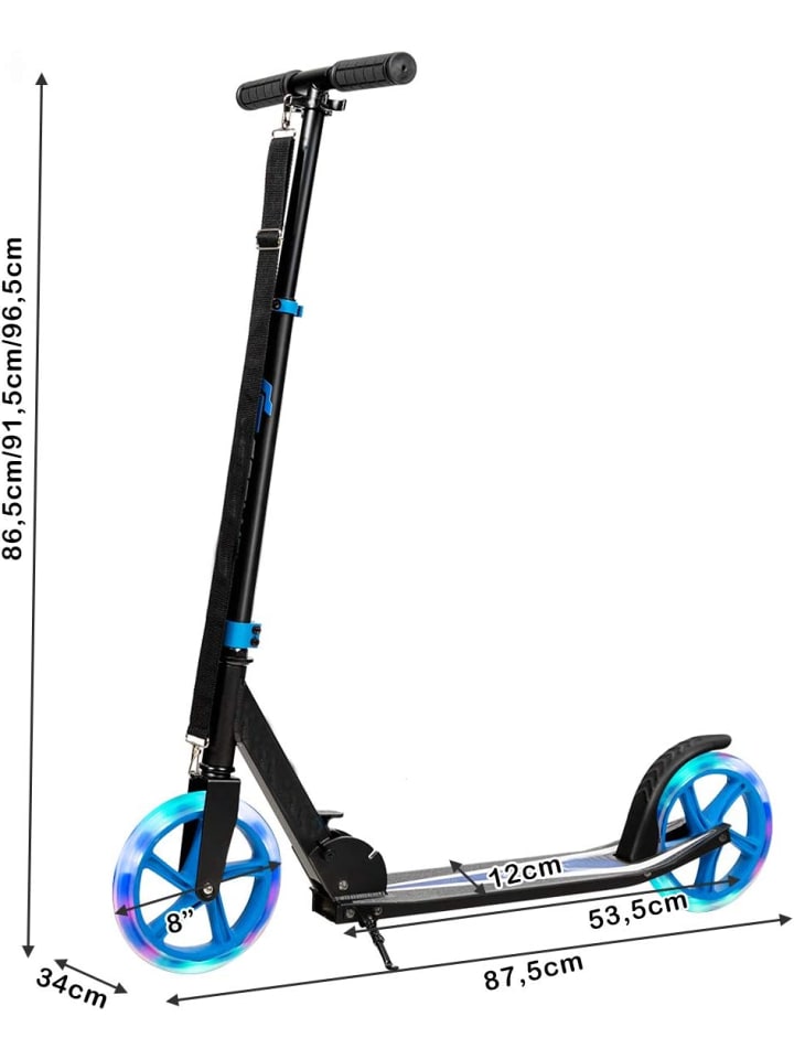 COSTWAY Roller mit 2 LED Rädern ab 10 Jahre in Blau günstig kaufen 90 cm