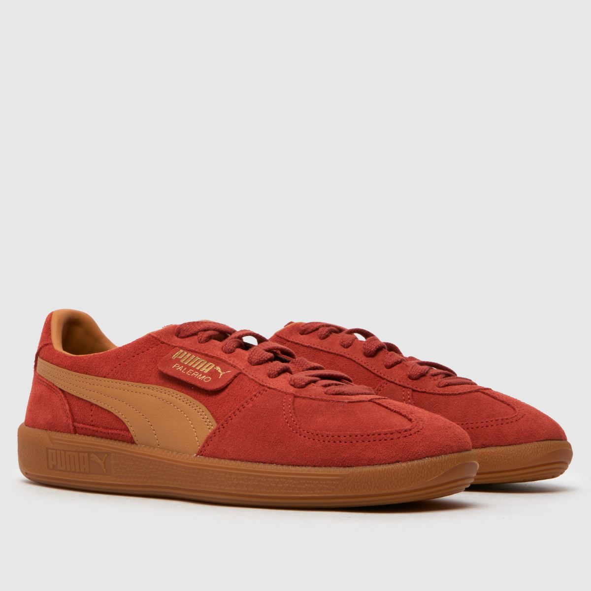 PUMA Palermo-sneakers i beige och brunt
